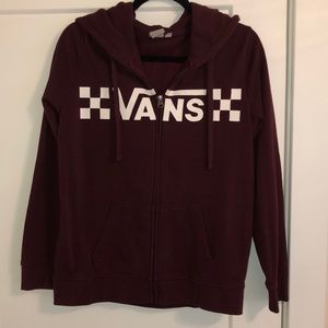 maroon vans zip up